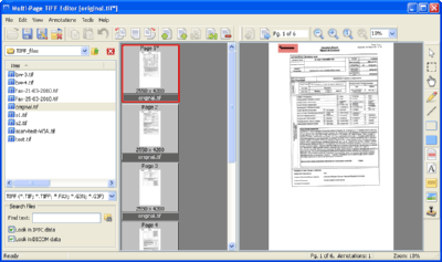 Editor para archivos TIFF multipágina (ADEO TIFF Editor) software